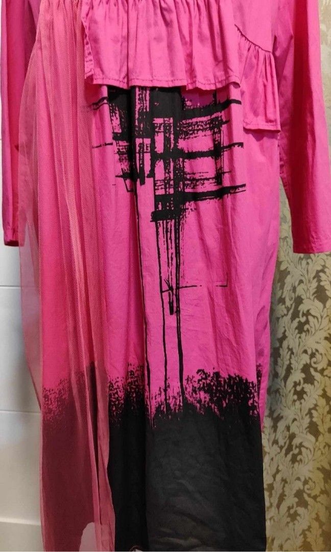 Avant-garde Pink Dress (Category: Dresses) located in Manila. Submitted by harleycat (Listing ID 1274413887, Image 3). Description: Funky, sophisticated pink dress, unique and will surely grab attention Bought here in Carousell, but too big for me.