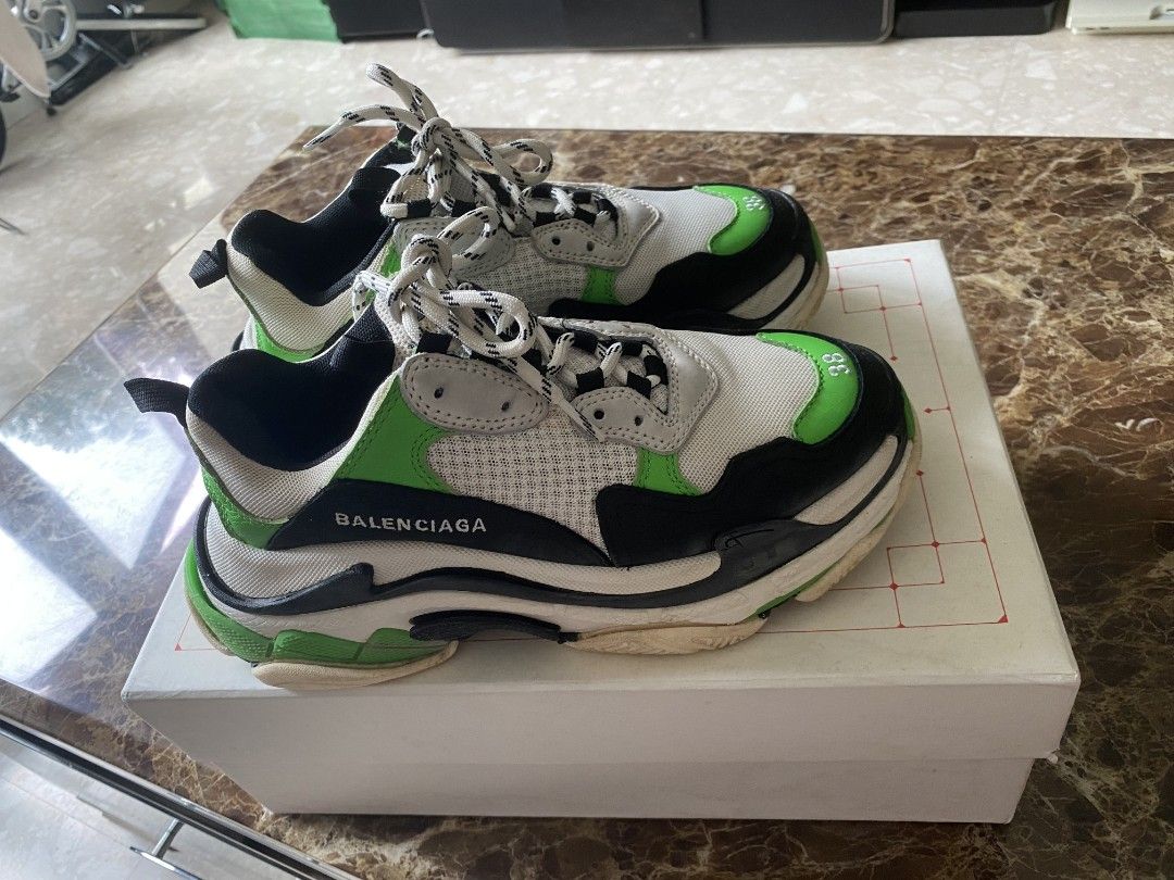 White and green balenciaga sales