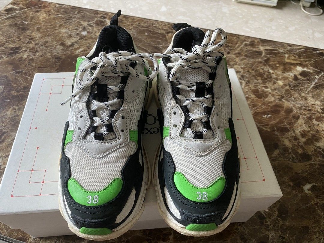 Balenciaga triple s mens green sales