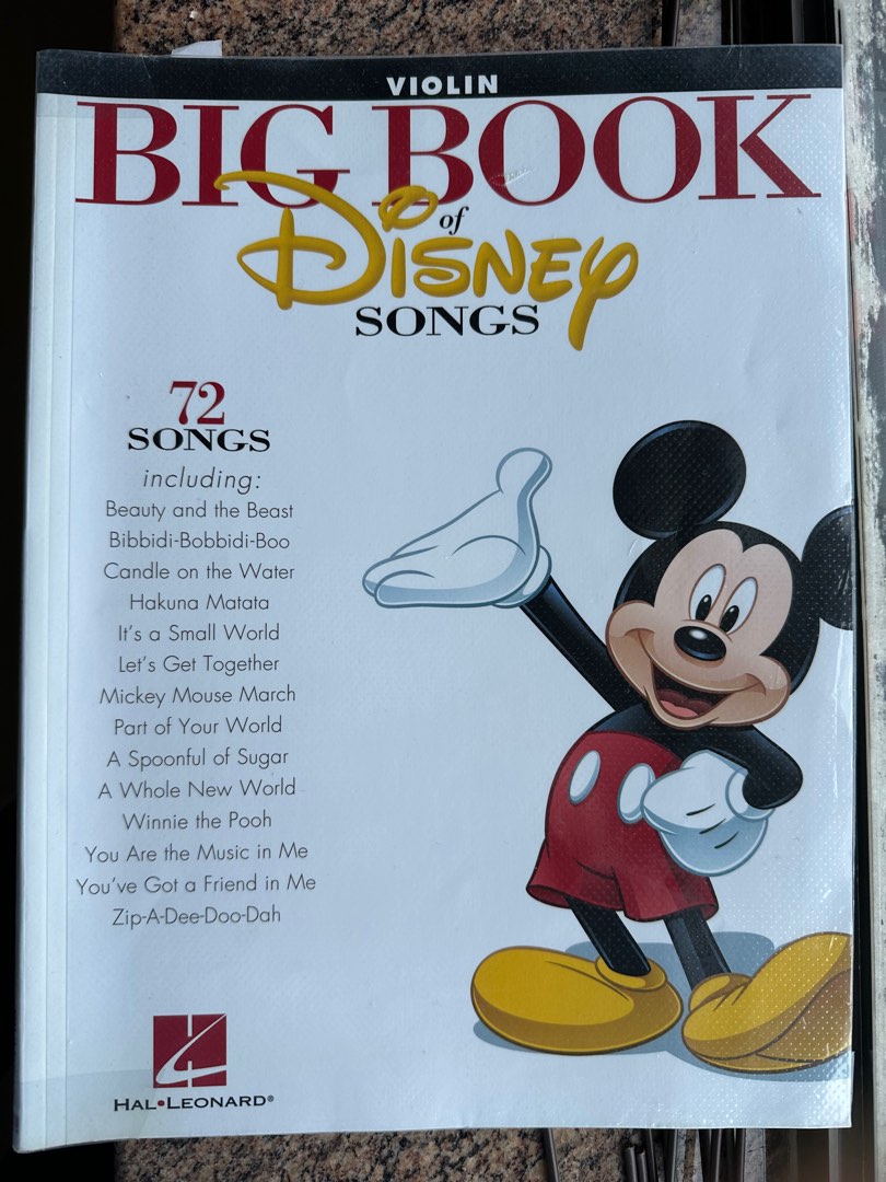 Violin Big Book of Disney Songs 72 Songs