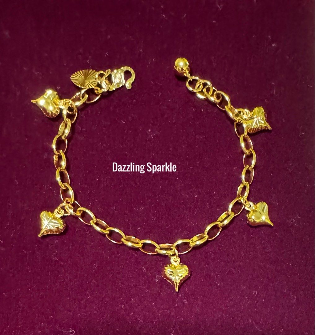 Gold engraved clearance bracelet