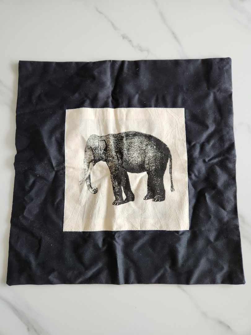 Elephant shop print cushion