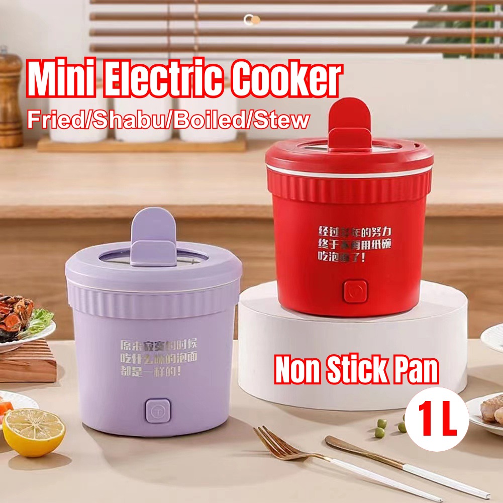 Multifunctional Mini Electric Cooker - All-In-One Home Cooking Solution, 1L  Small Household Multifunctional All-In-One Pot, for Soup Porridge Noodles  Pot Steaming and Frying (Purple) - Yahoo Shopping