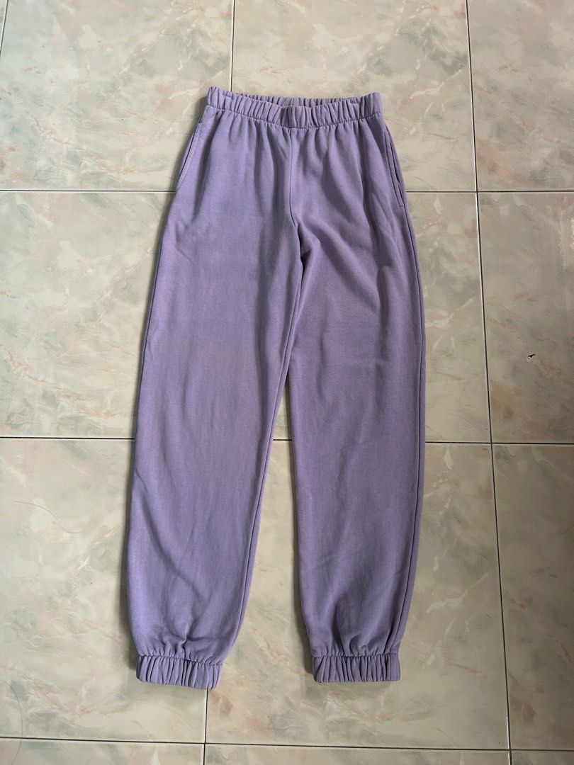 brandy melville lavender purple rosa sweatpants Women s Fashion