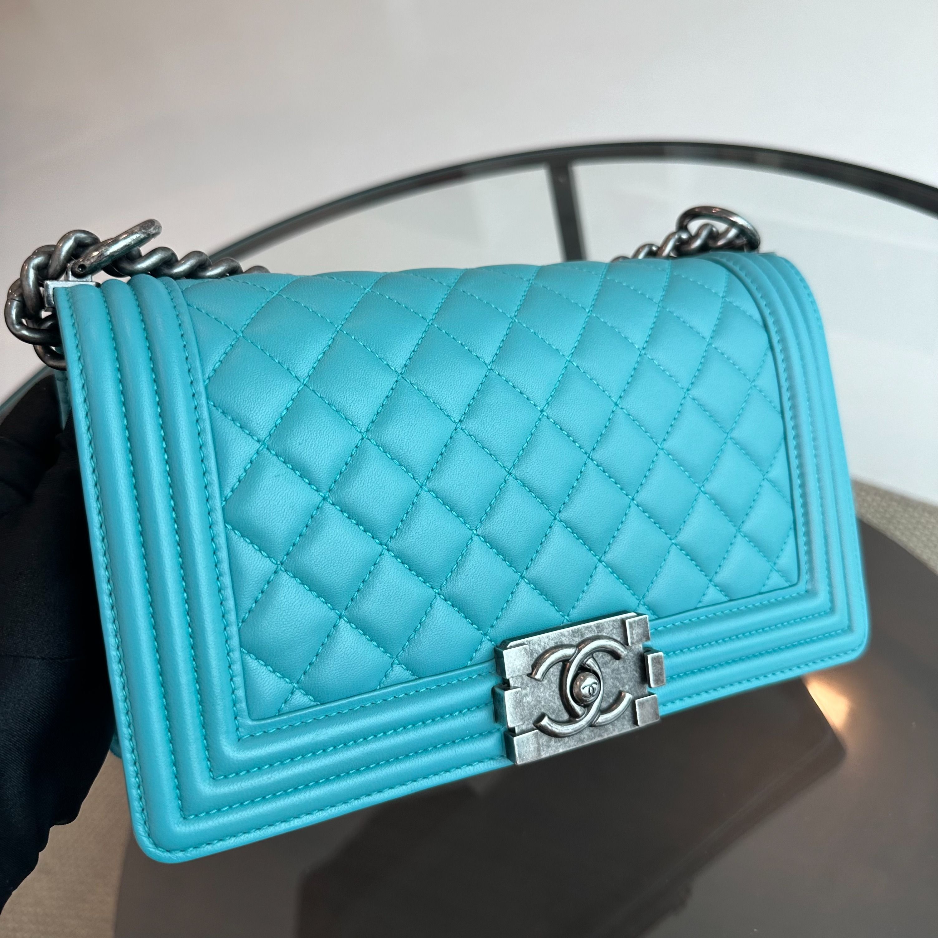 Chanel boy tiffany blue best sale
