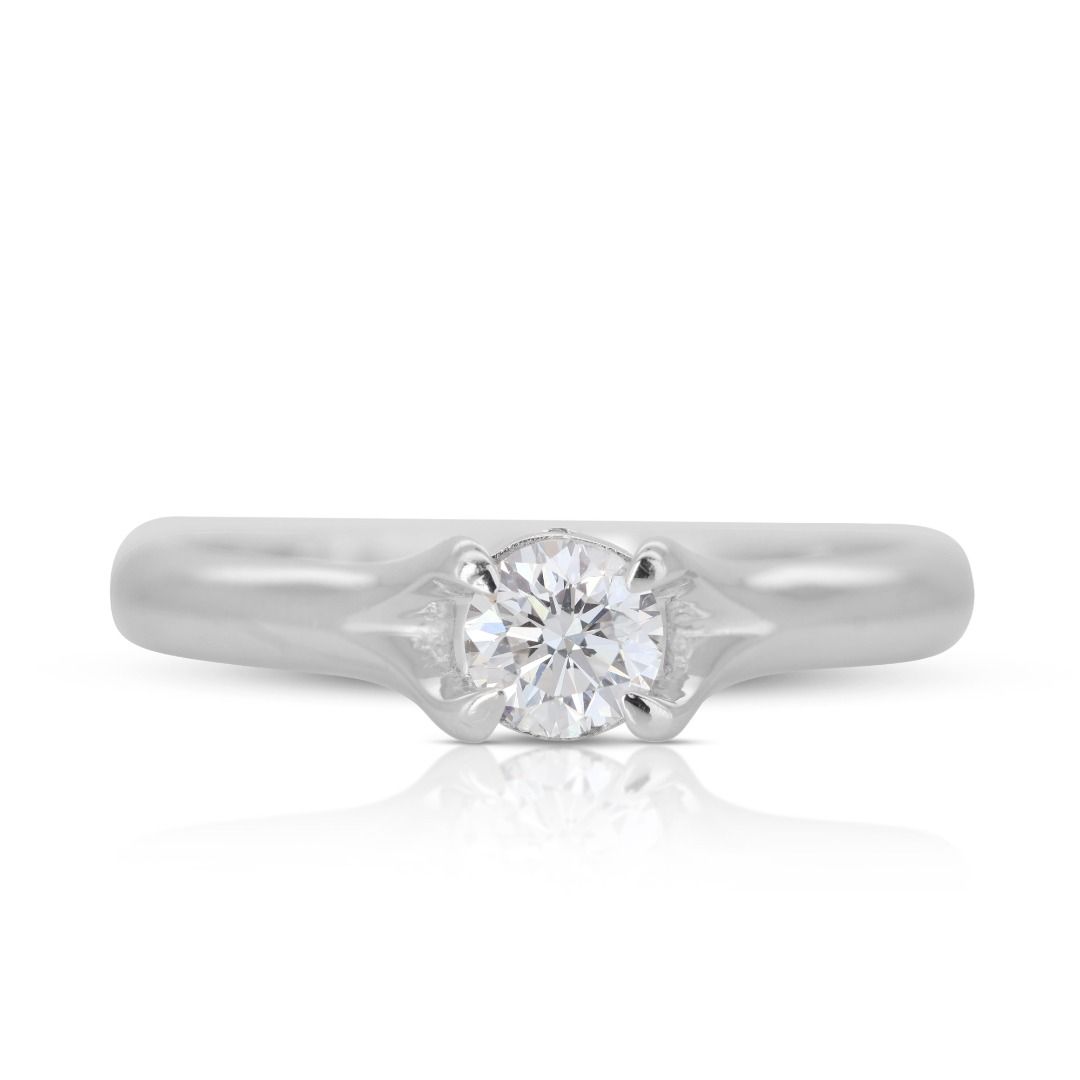 White gold solitaire ring sale