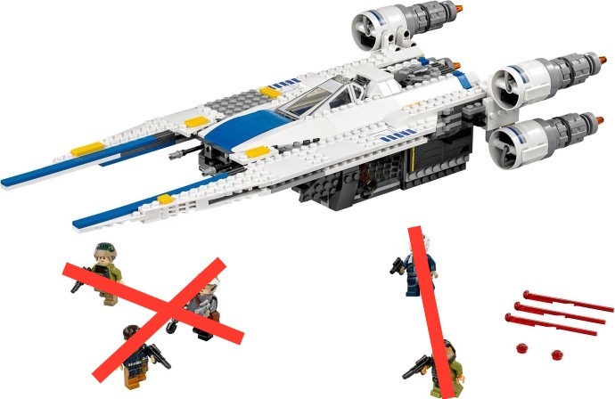 Clearance Sale Lego Star Wars Rebel U Wing 75155 build only