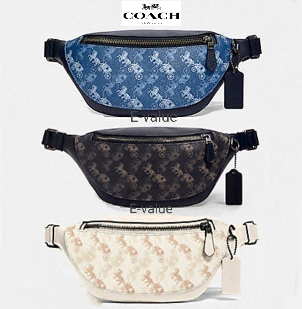Coach Original WARREN MINI BELT BAG WITH HORSE AND CARRIAGE PRINT Belt Chest Waist Bag For Women Men Come With Complete Set Suitable For Gift Have