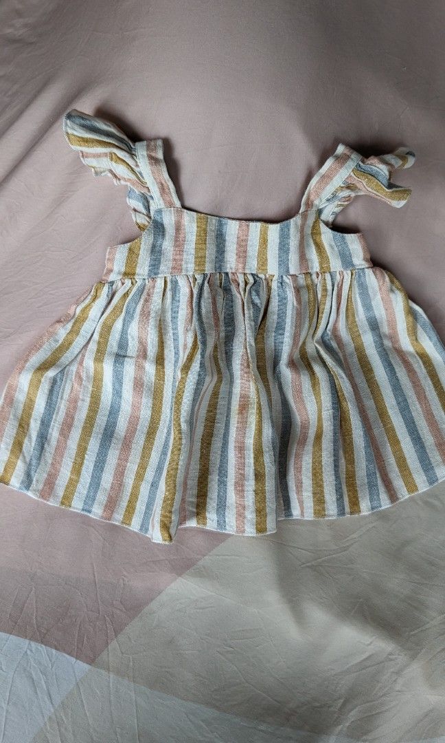 Rainbow linen sale dress