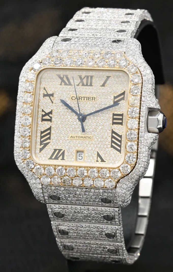 Cartier santos 100 xl diamond online