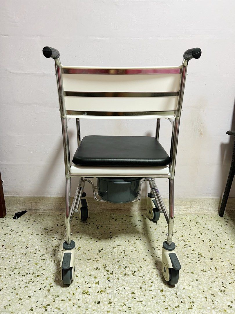 DNR Stainless Steel Deluxe Commode, Health & Nutrition, Assistive ...