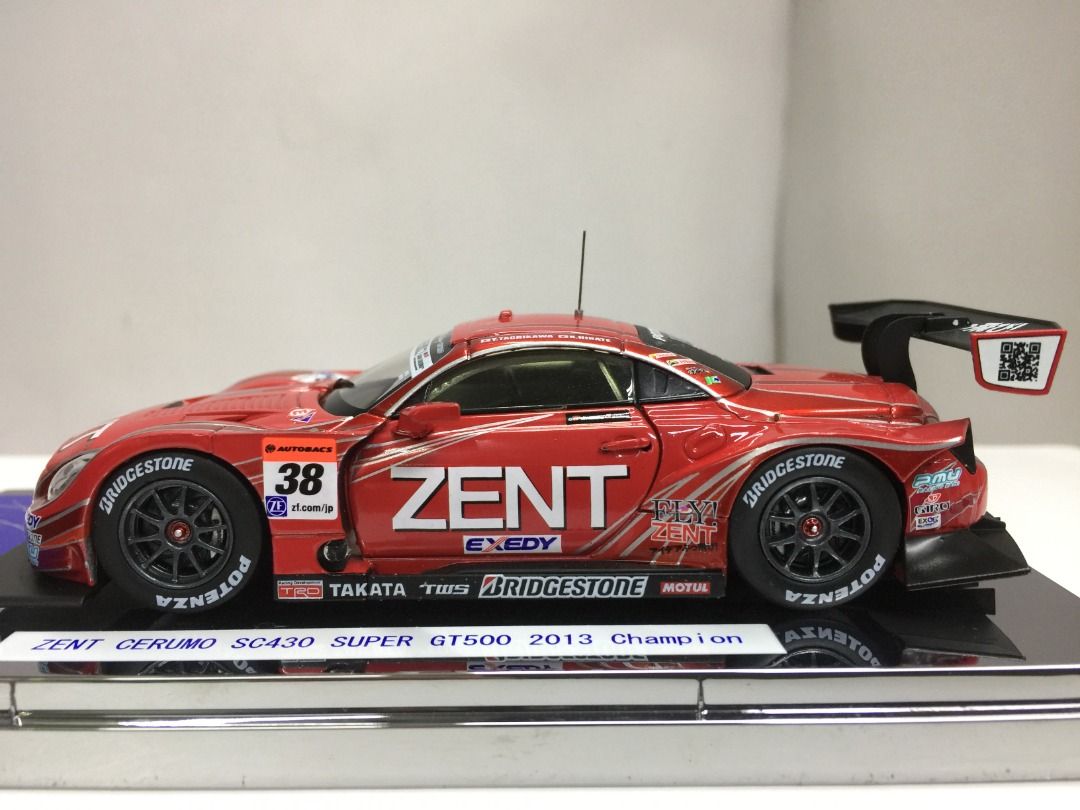 ミニカー ZENT CERUMO SC430 2013 GT500 Champion Ebbro GT500 2013 Champion Zent Cerumo Lexus SC430 Super GT