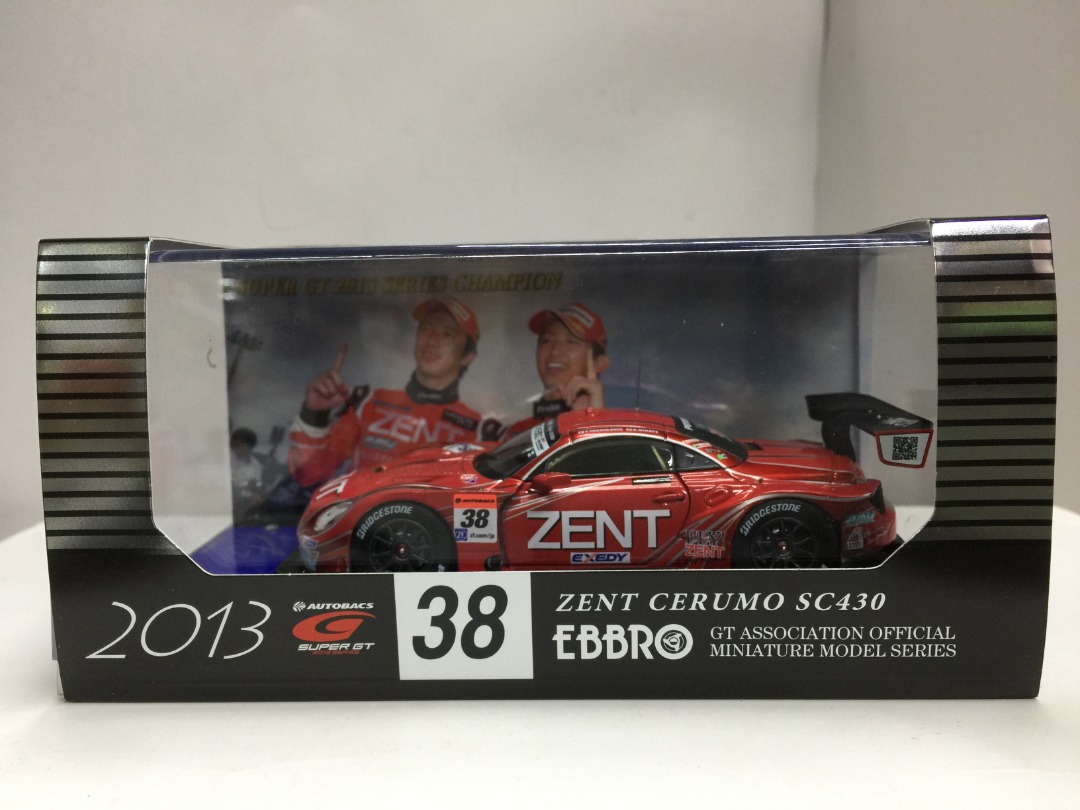 【2013 CHAMPION】1/43 エブロ ZENT レクサス SC430 Ebbro GT500 2013 Champion Zent Cerumo Lexus SC430 Super GT