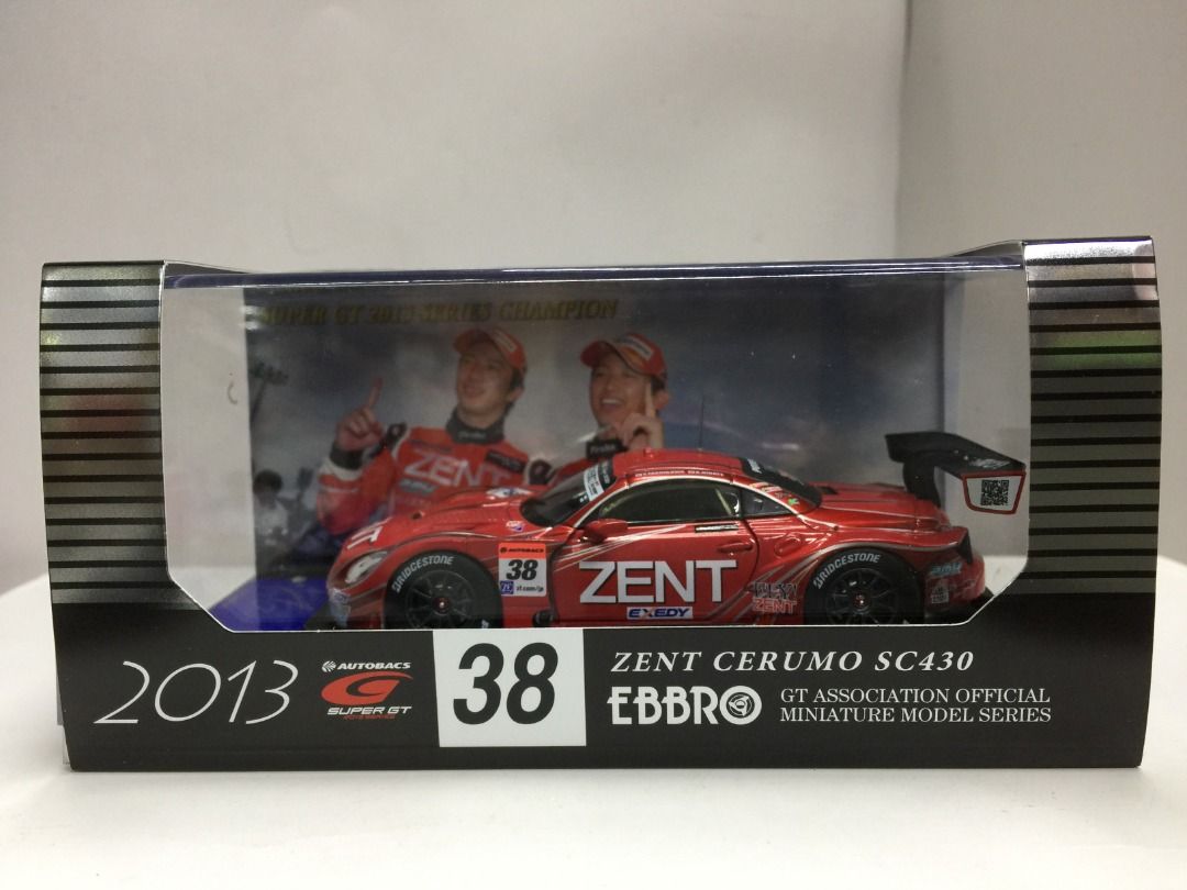 EBBRO 1/43 LEXUS SC430 ZENT CERUMO SUPER GT500 2013 Champion #38