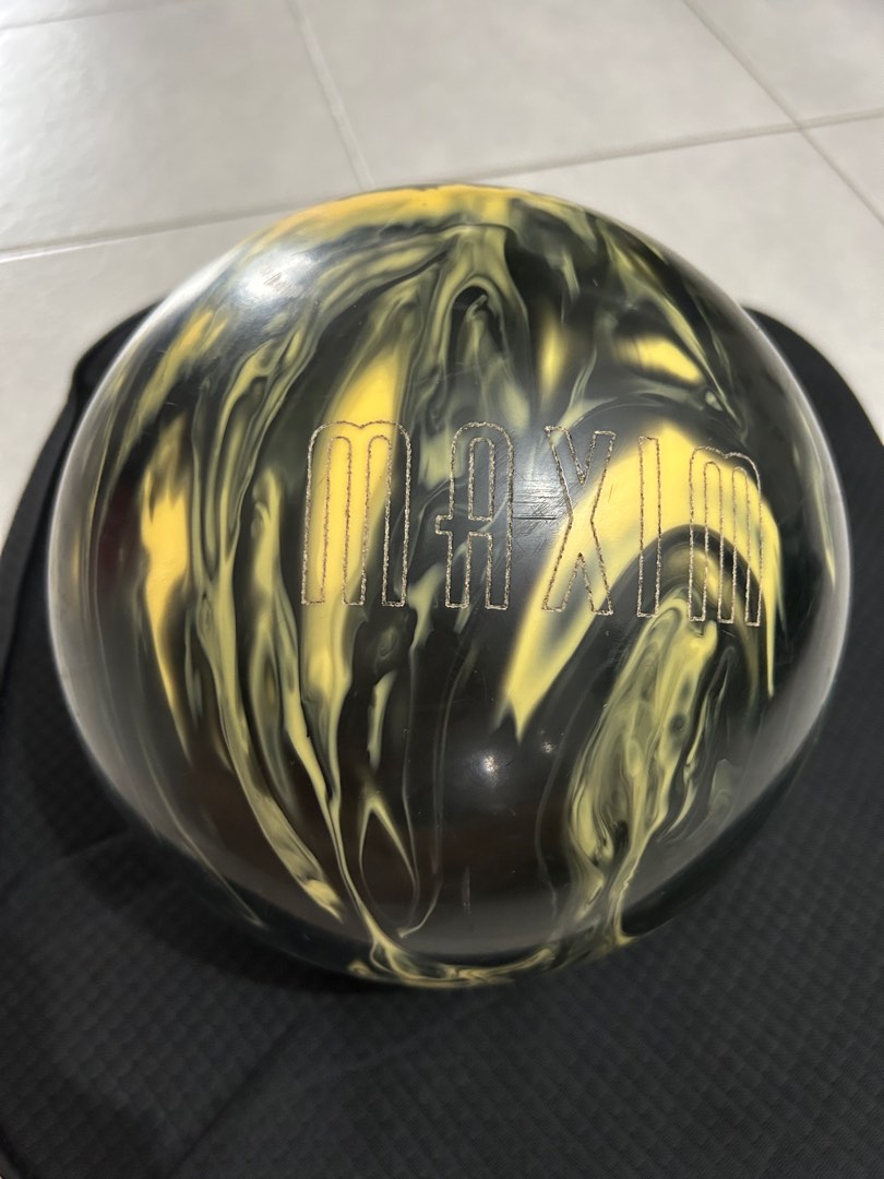 Boule De Bowling Ebonite Maxim Bleue 6kg - Avec Sac - Vintage 73 JAN