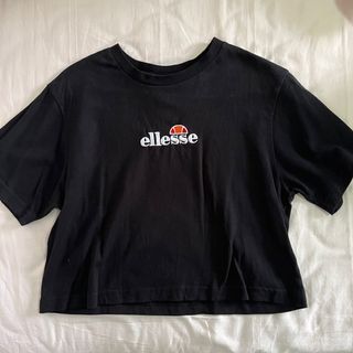 Ellesse piping deals crop polo shirt