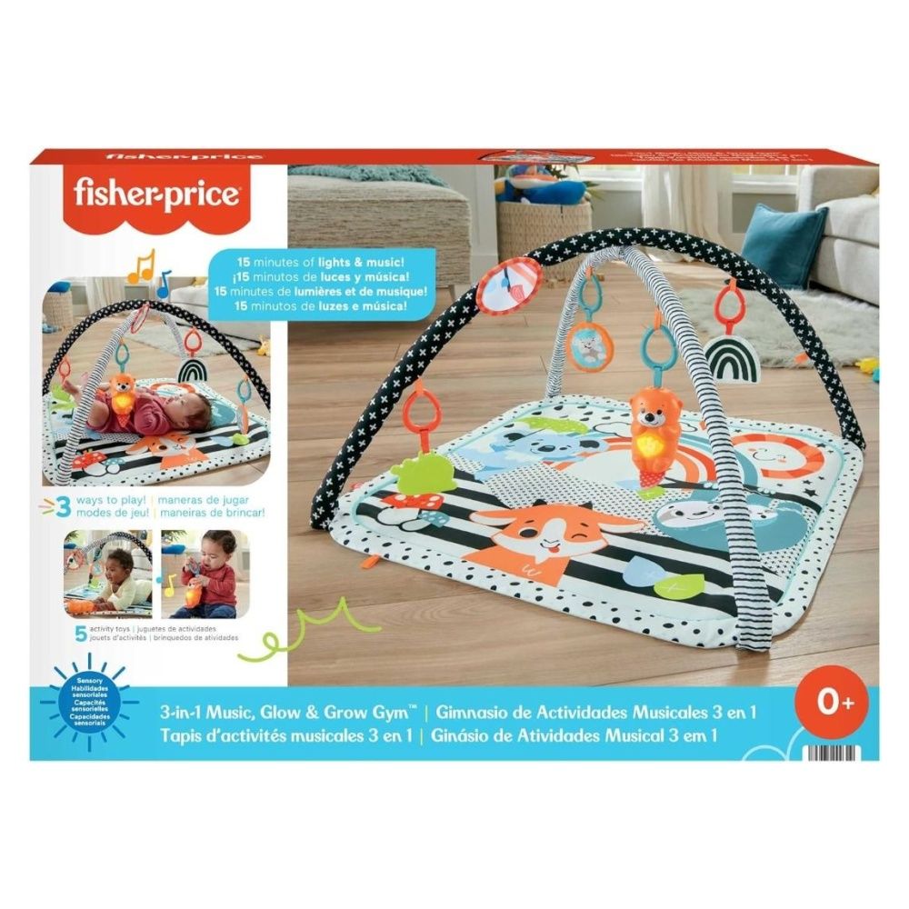 Fisher Price 3 in 1 Music Glow Grow Gym Infant Activity Play