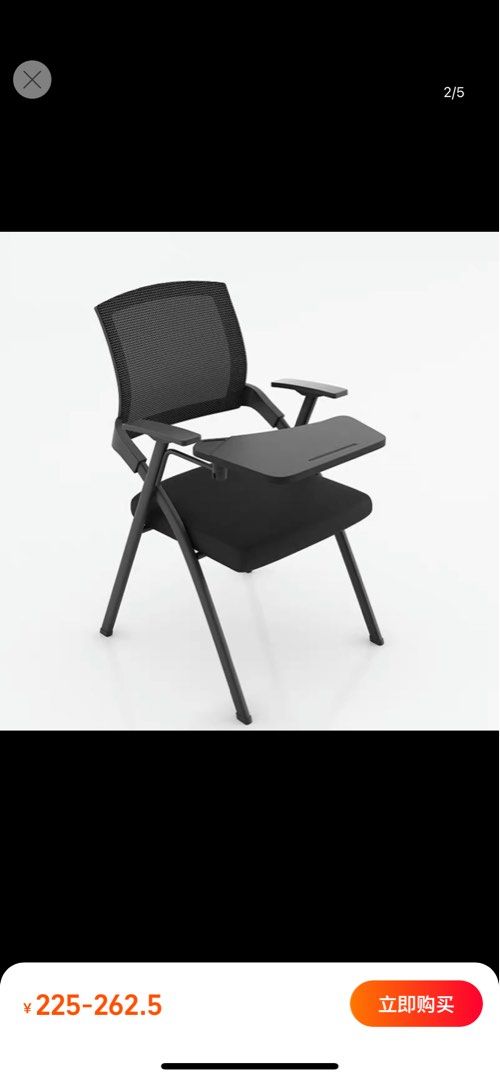 Folding chair with table attached sales