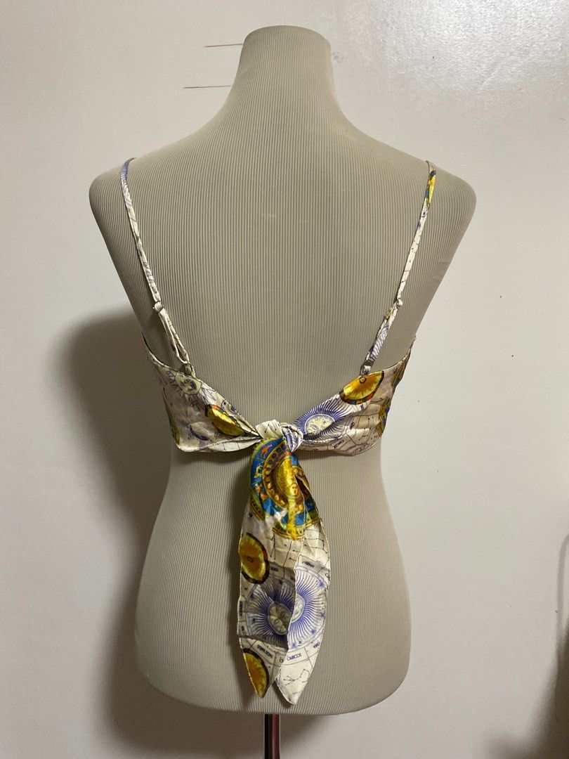 forever 21 satin Celestial Print Tie Back Cami Top Size (Category: Sleeveless) located in Tuguegarao City. Submitted by chatingz (Listing ID 1274517854, Image 2). Description: fits: m.