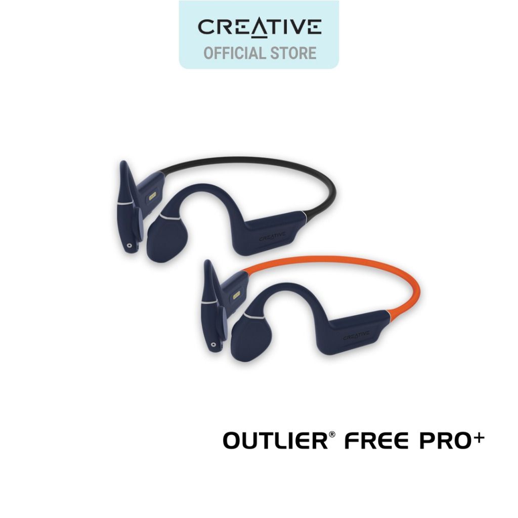 Creative Outlier Free Wireless Bone Conduction Headphones with Bluetooth  5.3, IPX5 Sweat and Water Splash Resistance, Multipoint Connectivity, Up to