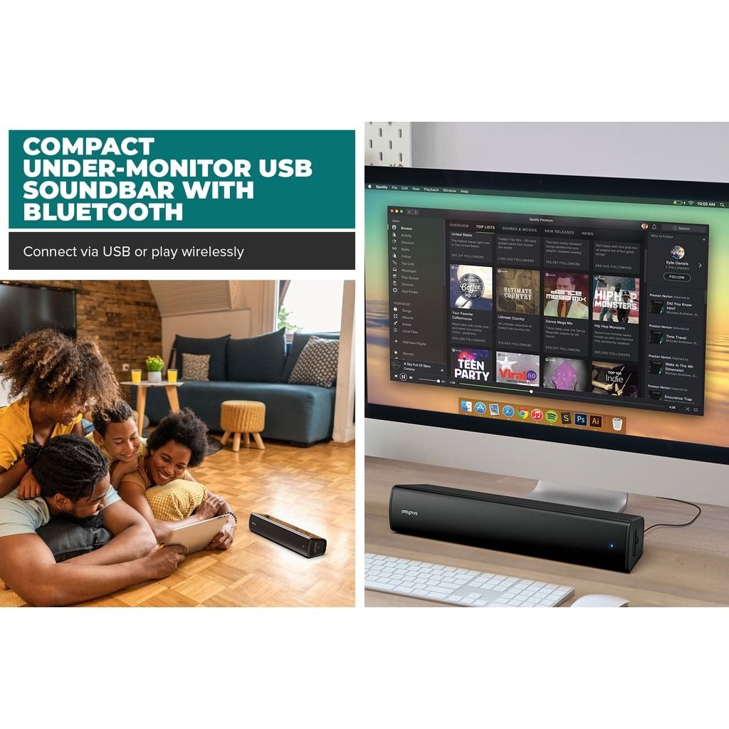 FREE DELIVERY Creative Stage Air V2 Compact Under Monitor USB