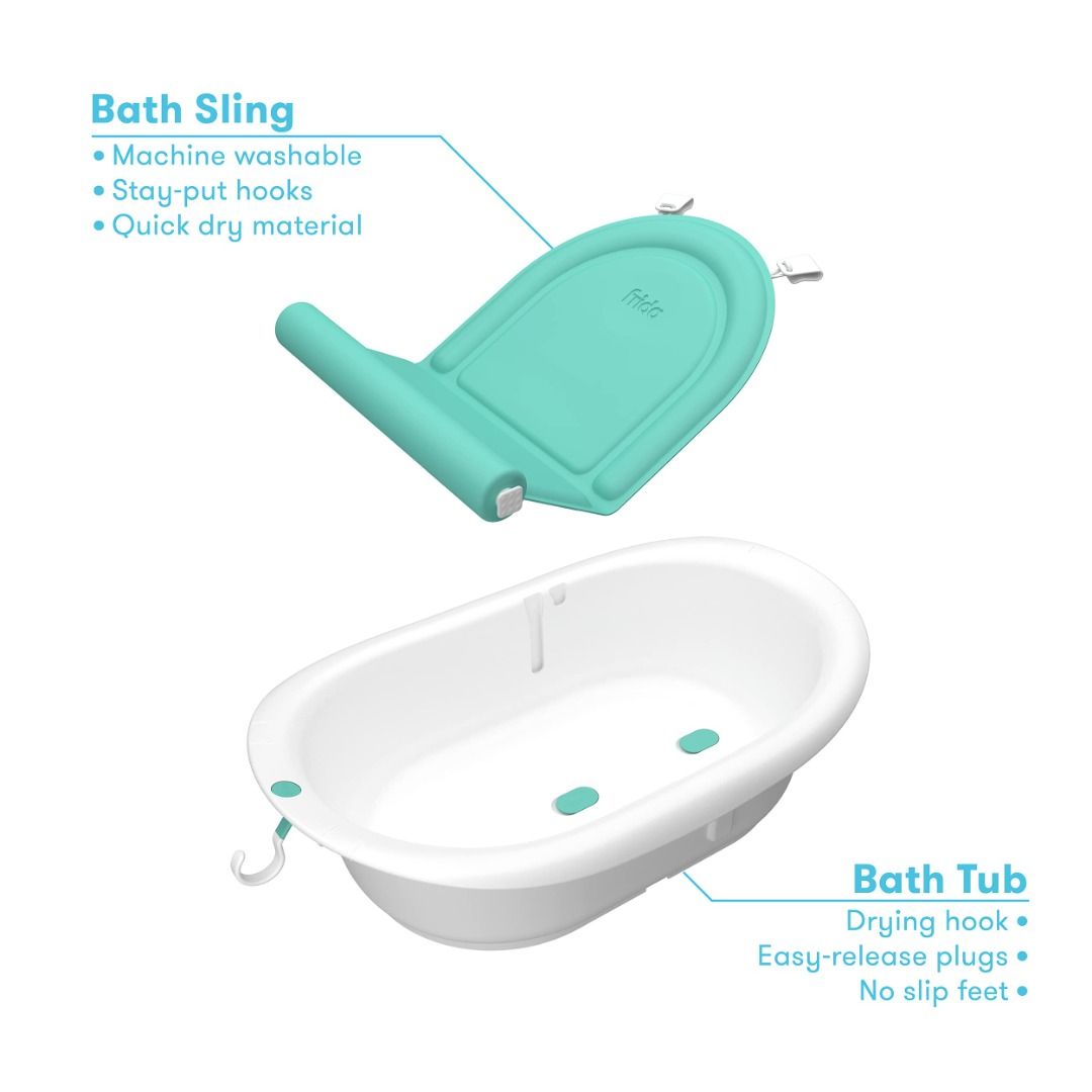 Frida Baby 4in1 GrowwithMe Bath Tub Transforms Infant Bathtub to