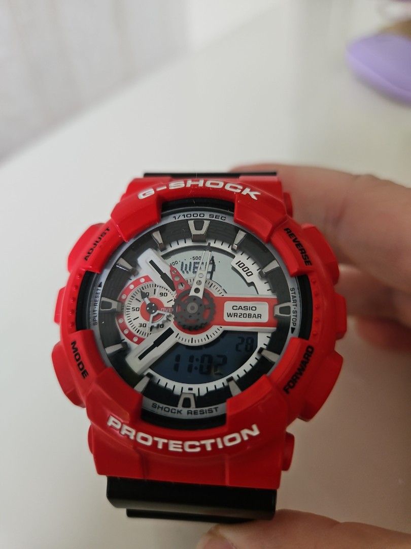 G shock black and red series discount