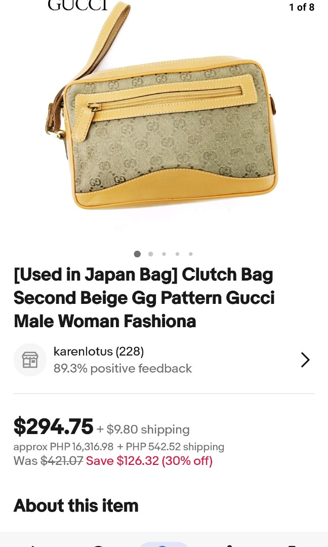 Gucci clutch, Luxury, Bags & Wallets on Carousell