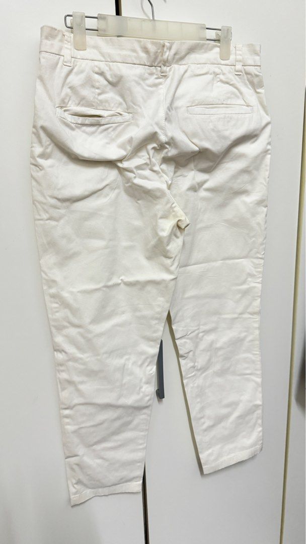 H M Chinos Tapered Pants Off White Women s Fashion Bottoms