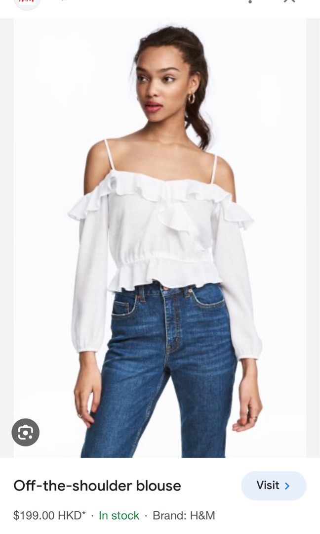 H and m cold shoulder top hotsell