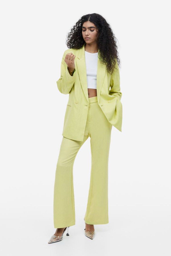 H&m green blazer online