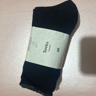 H&M socks black glittery