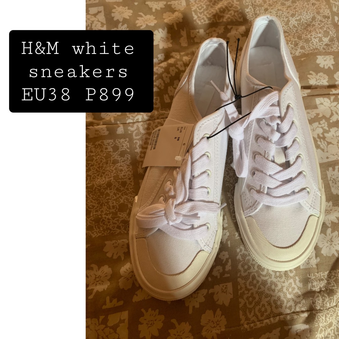 H m white sneakers Women s Fashion Footwear Sneakers on Carousell