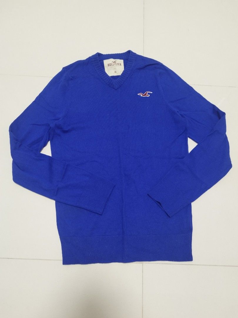 Hollister blue sweater clearance