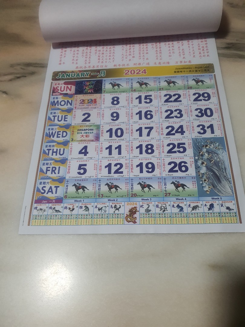 Horse racing calendar 2024, Everything Else on Carousell