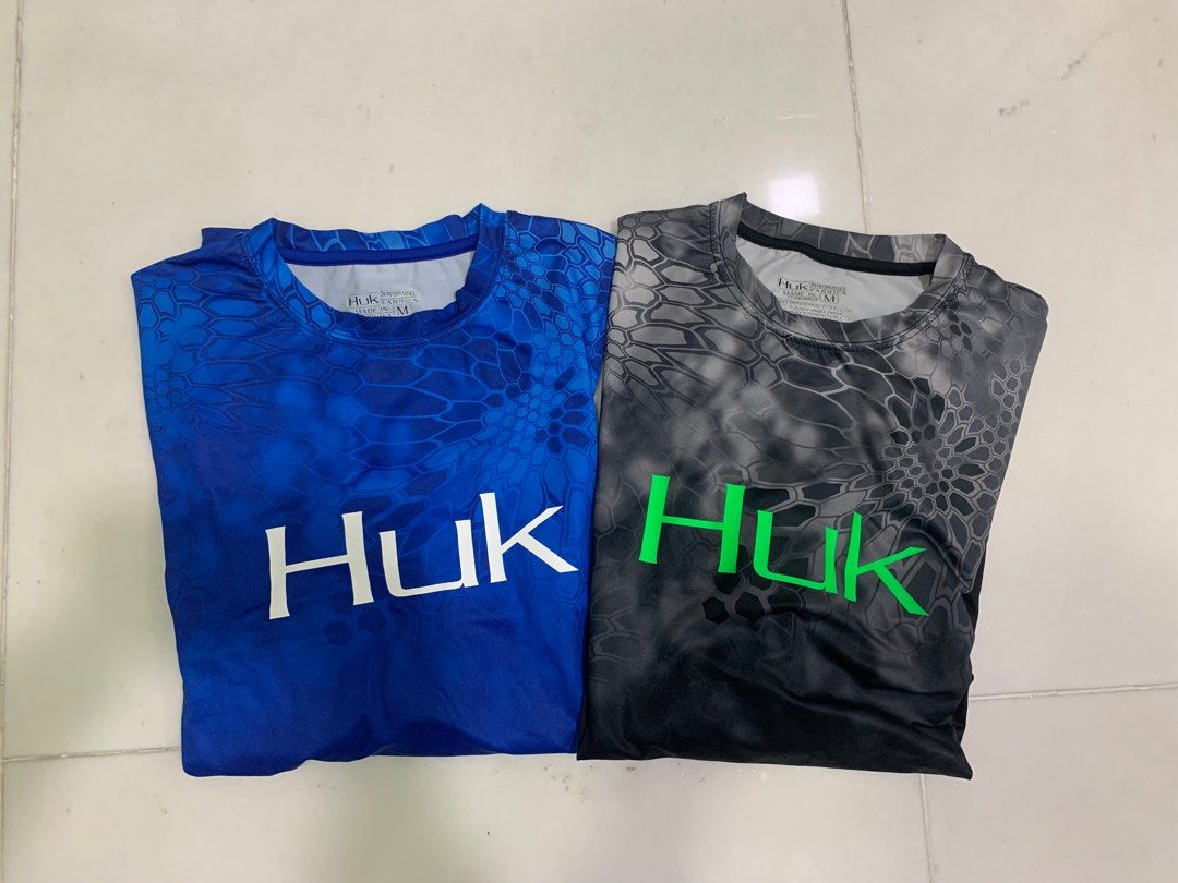 Huk men's fishing shirts size M (set of 2), Men's Fashion, Activewear on  Carousell