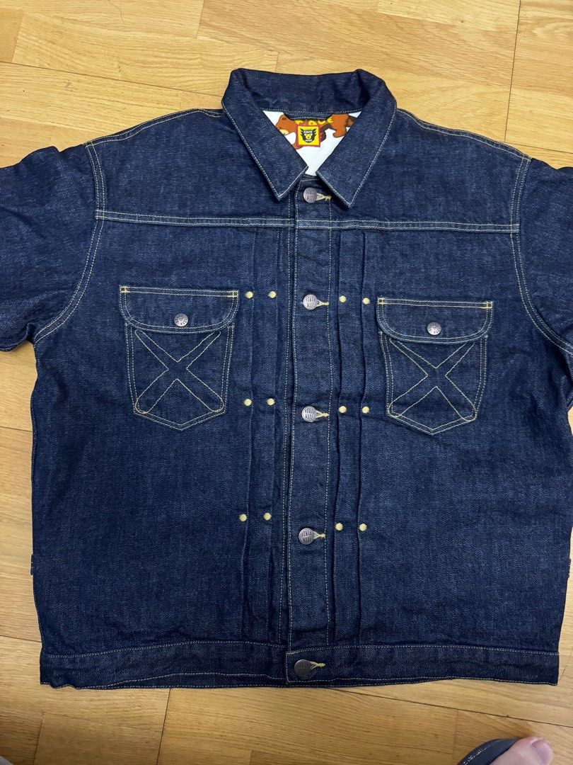 human made kaws made denim work jacket 73％以上節約 - ジャケット 