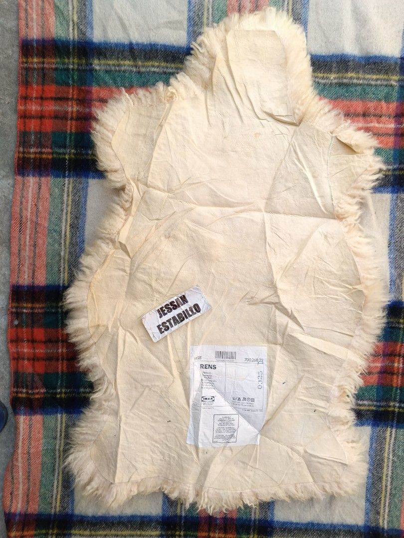 Ikea Rens Sheepskin Throw Rug, Furniture & Home Living, Home Decor