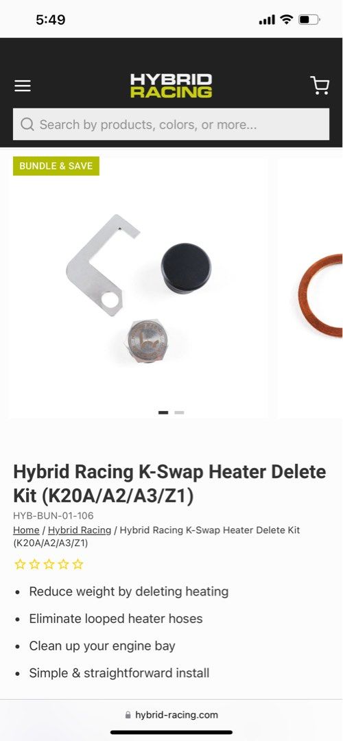 K Series Heater Delete Kit, Car Accessories, Accessories on Carousell