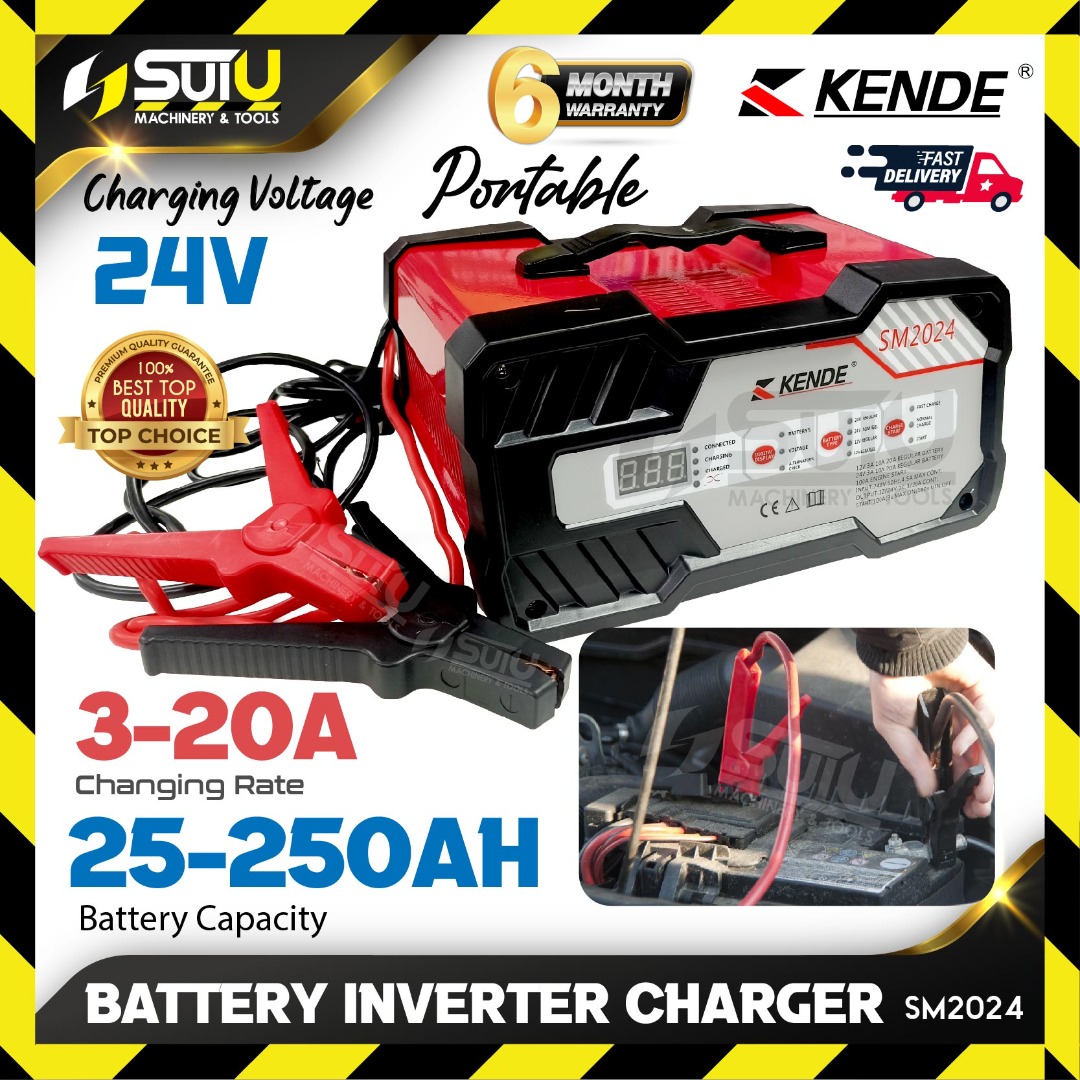 KENDE SM2024 24V Portable Automotive Battery Charger / Inverter Charger