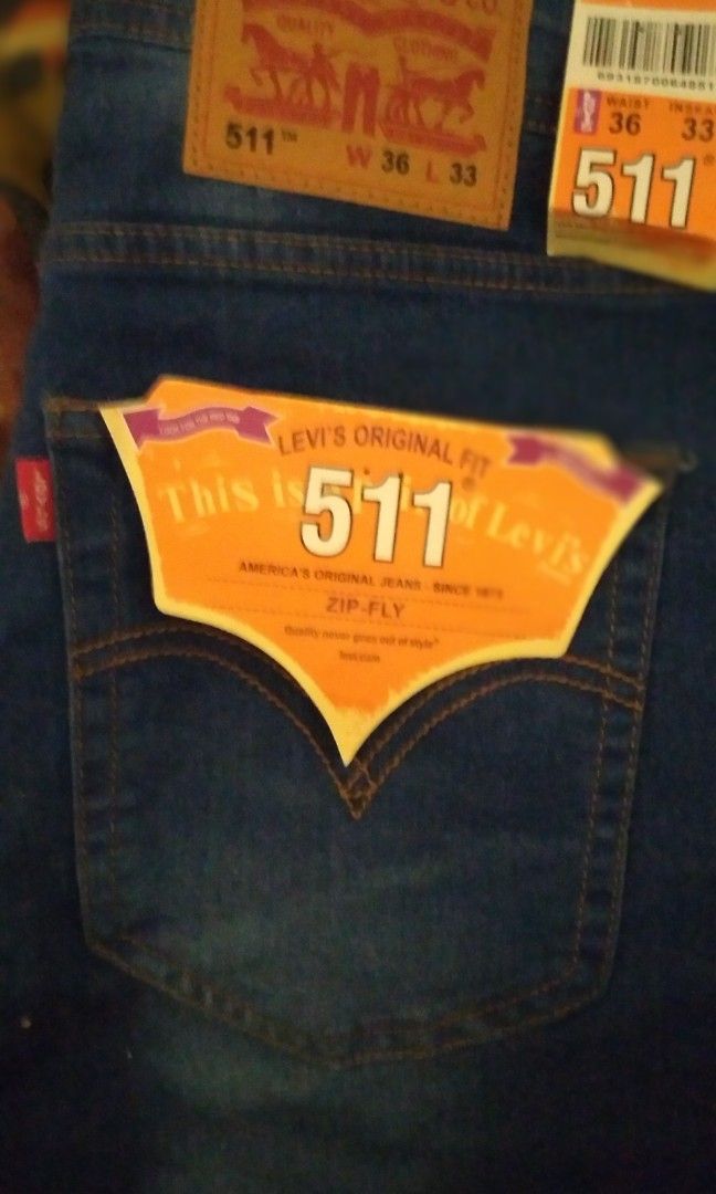 Levis 511 slim fit size32 34 36 38 Men s Fashion Bottoms Jeans