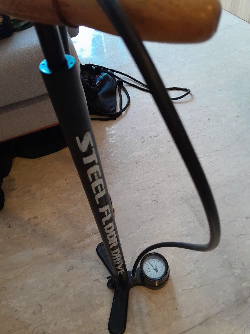 Pompa Per Bici Lezyne Steel Floor Drive - Manometro Integrato, Pompa A Piede Professionale Per Pneumatici - Foto 2