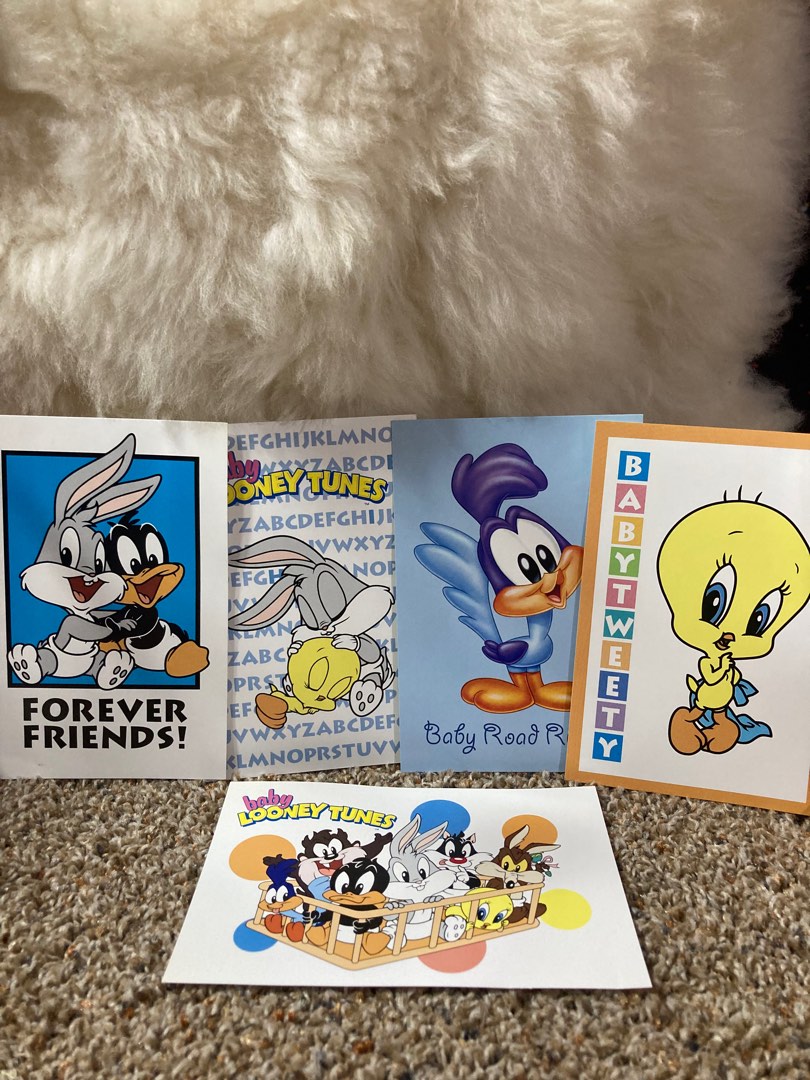 Looney Tunes Post Cards 5pcs, Hobbies &amp; Toys, Memorabilia ...