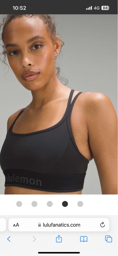 Lulu lemon logo train strapping bra in size 4, Women's Fashion
