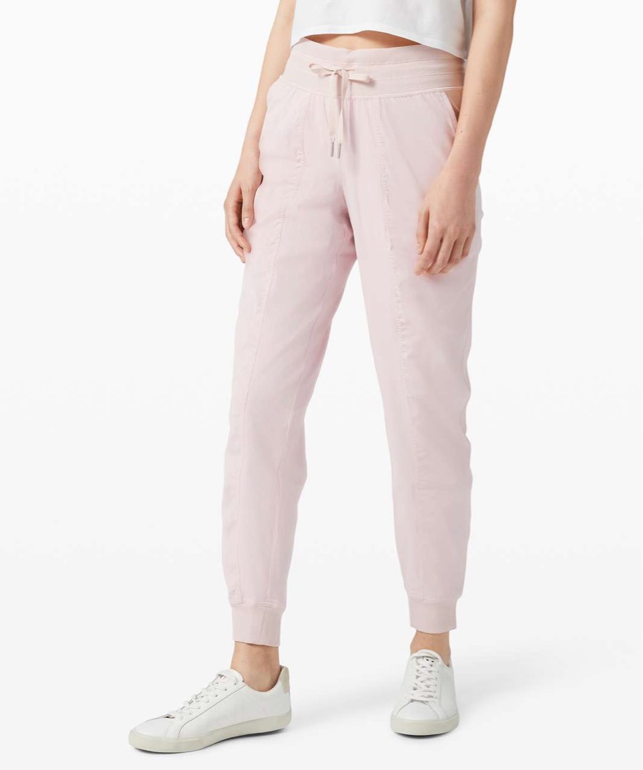 Lululemon pink joggers track pants sz0 suitable for kids Babies Kids Babies Kids Fashion on Carousell