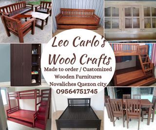 Made to Order/Customize wooden furniture. Message us now to order OR inquire(More info in description) Check out my profile to view our furnitures 👇