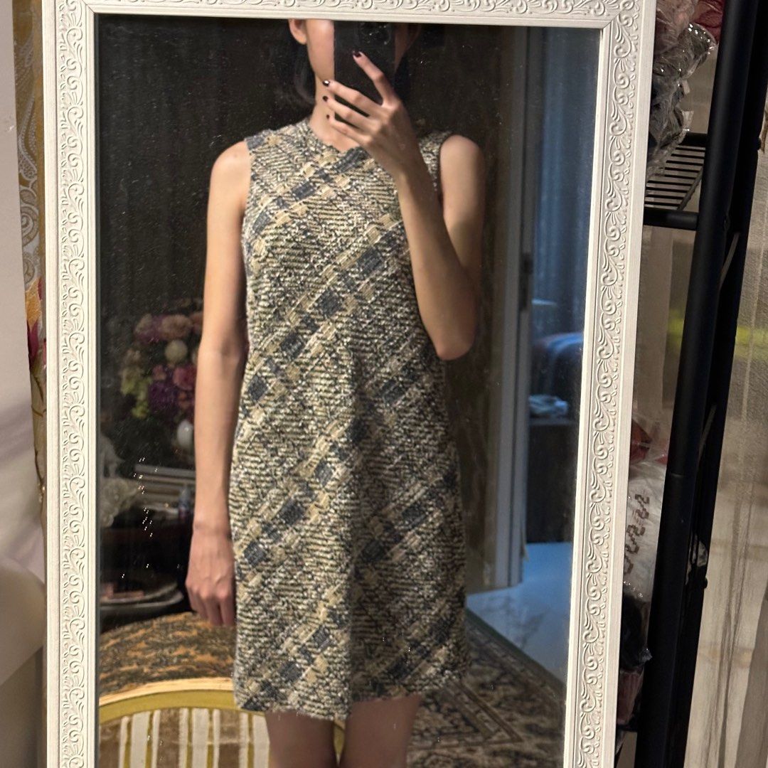 MANGO Julie Pinafore Mini Dress
