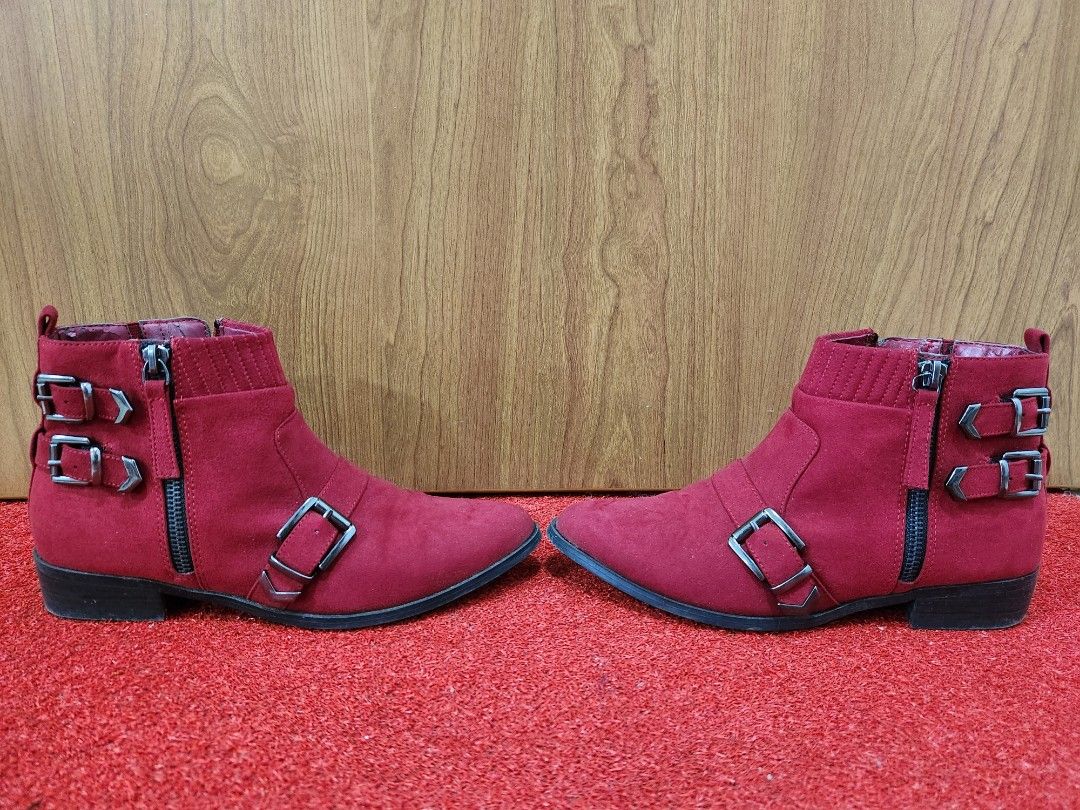 Marks and spencer red boots clearance