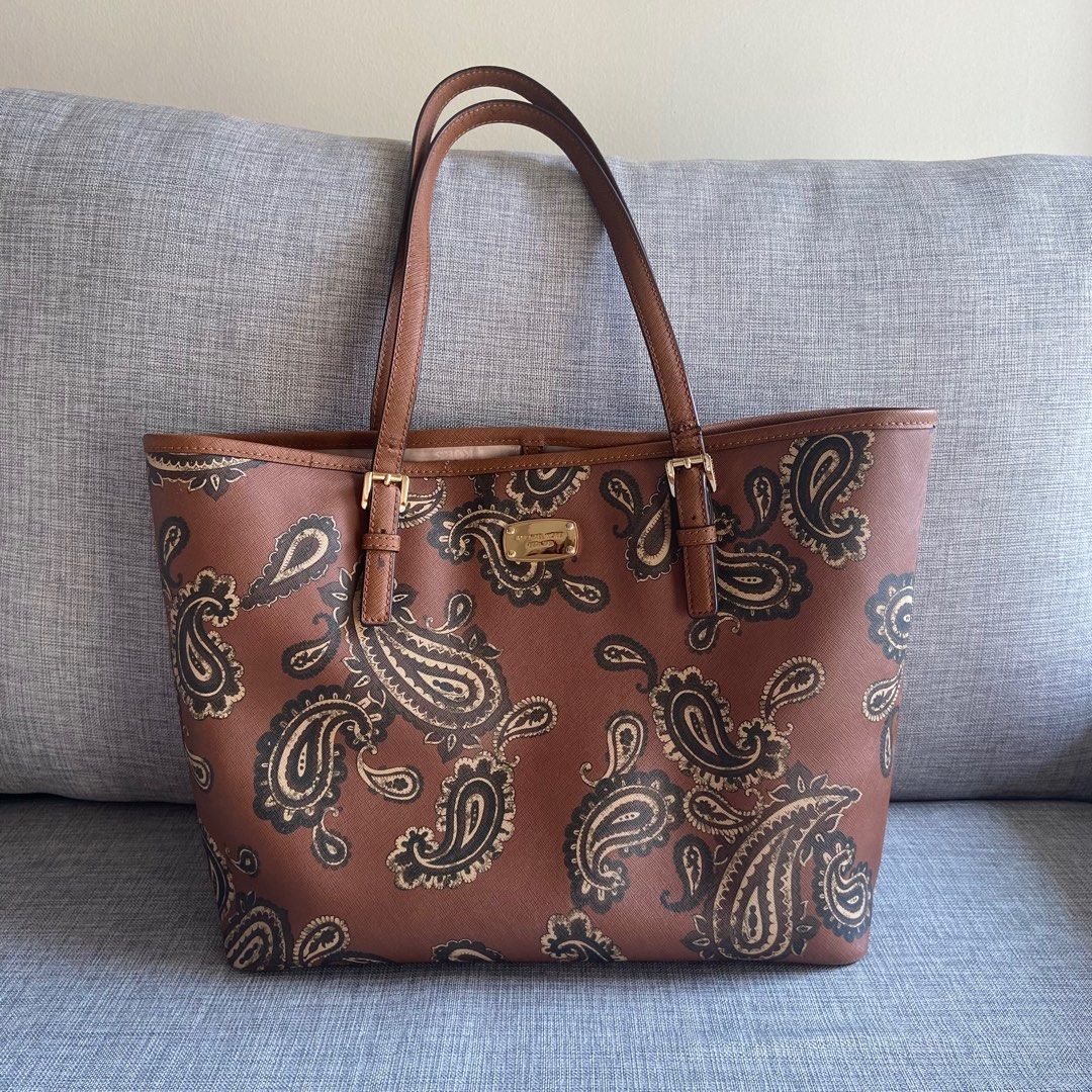 MK Michael Kors Emry Brown Tote Bag Original Barang Mewah Tas