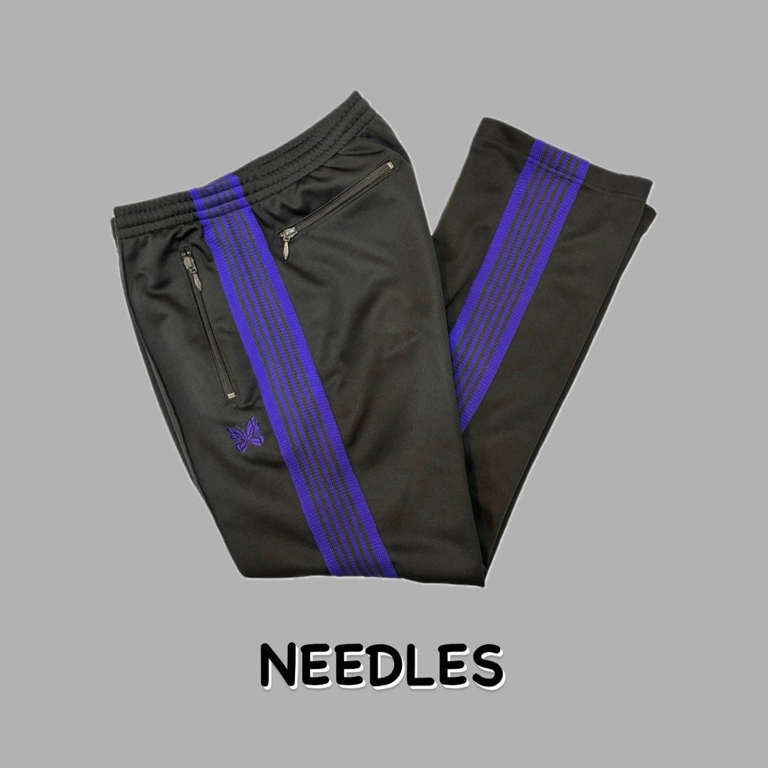 needlestNeedles TrackPant PolySmooth BlackxGray - パンツ